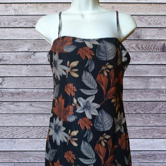 Shein Women's Medium (6) Spaghetti Strap Floral Midi Dress Boho Office NEW - Picture 2 of 6